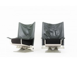 Paolo Deganello armchairs model Aeo edition Cassina 1973 set of 2