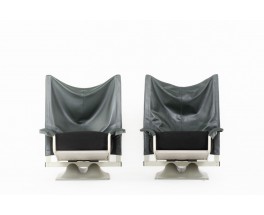 Paolo Deganello armchairs model Aeo edition Cassina 1973 set of 2