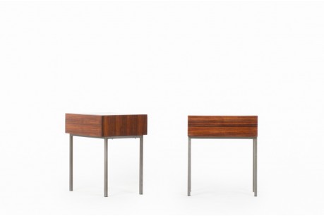 Antoine Philippon and Jacqueline Lecoq nightstands edition Degorre 1960 set of 2