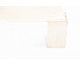 Table basse modèle oeil marbre beige 1980