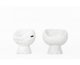 Willy Guhl armchairs model bowl edition Eternit 1960 set of 2