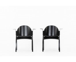 Pascal Mourgue armchairs model Galateo edition Scarabat 1980 set of 2
