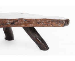 Free form coffee table in sequoia brutalist design 1950