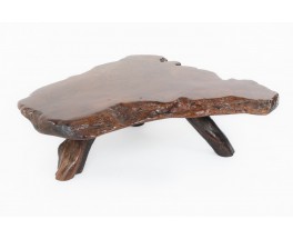 Free form coffee table in sequoia brutalist design 1950