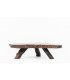 Table basse forme libre en sequoia design brutalist 1950