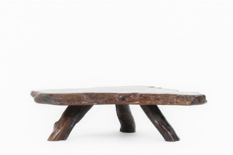 Free form coffee table in sequoia brutalist design 1950