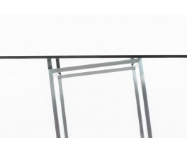 François Morellet square dining table model Destabilisation in steel edition Tecno 1990