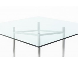 François Morellet square dining table model Destabilisation in steel edition Tecno 1990