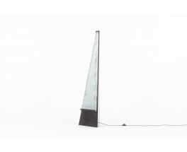 Floor lamp pyramid model glass and metal Italian design 1970