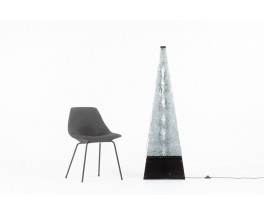 Floor lamp pyramid model glass and metal Italian design 1970