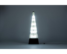 Lampadaire pyramide métal et verre design italien 1970