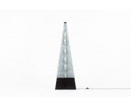 Floor lamp pyramid model glass and metal Italian design 1970