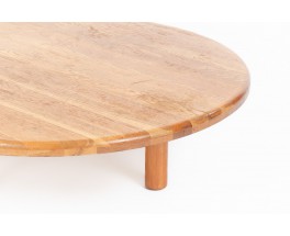 Round coffee table in oak 1950