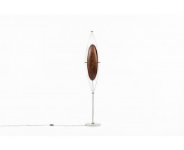 Goffredo Reggiani Floor lamp metal marble and opaline glass Italian design 1960