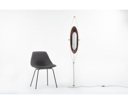 Goffredo Reggiani Floor lamp metal marble and opaline glass Italian design 1960