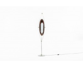 Goffredo Reggiani Floor lamp metal marble and opaline glass Italian design 1960