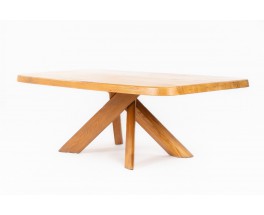 Pierre Chapo rectangular dining table model T35 in elm 1980