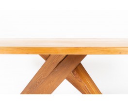 Pierre Chapo rectangular dining table model T35 in elm 1980