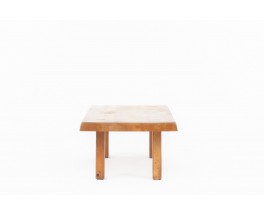 Rectangular Pierre Chapo coffee table model T08 in elm 1980