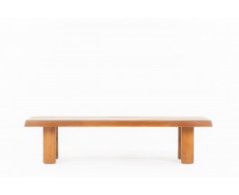 Rectangular Pierre Chapo coffee table model T08 in elm 1980