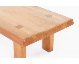 Rectangular Pierre Chapo coffee table model T08 in elm 1980