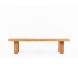 Rectangular Pierre Chapo coffee table model T08 in elm 1980