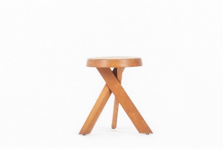 Pierre Chapo stool model S31 in elm 1980