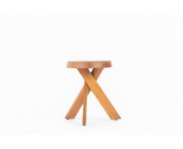 Pierre Chapo stool model S31 in elm 1980