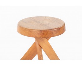 Pierre Chapo stool model S31 in elm 1980