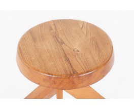 Pierre Chapo stool model S31 in elm 1980