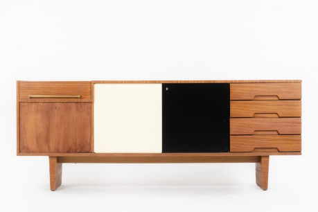 Enfilade Robert Debiève en acajou édition Les Huchers Minvielle 1950