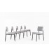 Gerard Guermonprez chairs in fabric and black metal edition Magnani 1950 set of 6