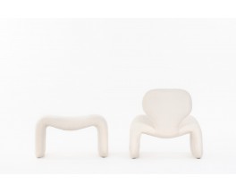 Olivier Mourgue low chair with footrest model Djinn edition Airborne 1965