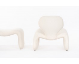 Olivier Mourgue low chair with footrest model Djinn edition Airborne 1965