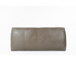 Sofa in brown leather edition Ligne Roset 1980