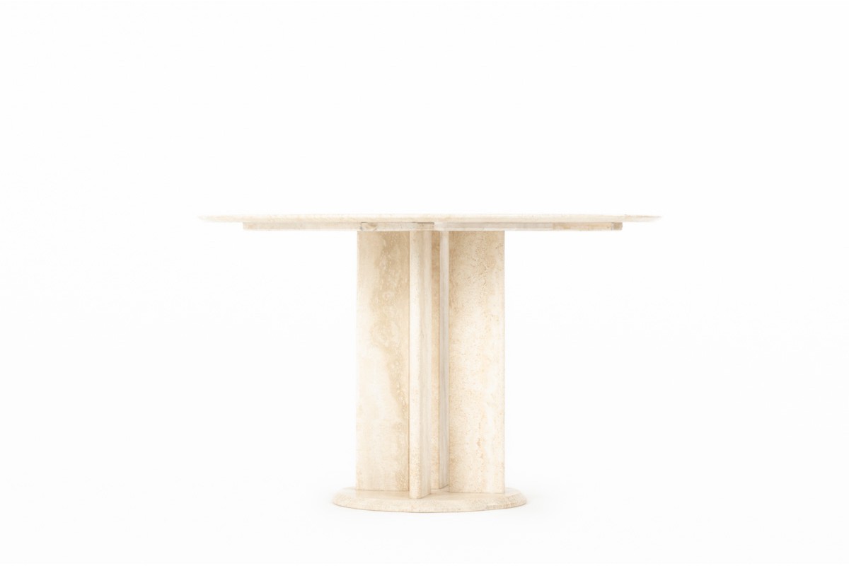 Table in beige marble edition Ligne Roset 1970