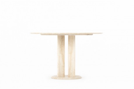 Table in beige marble edition Ligne Roset 1970