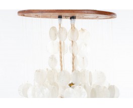 Pendant light large model in mother-of-pearl 1960