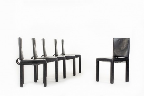 Paolo Piva chairs model Arcadia edition B&B Italia 1980 set of 6