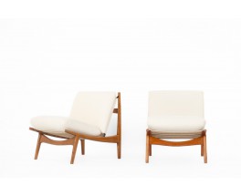 Joseph Andre Motte low chairs model 790 edition Steiner 1960 set of 2