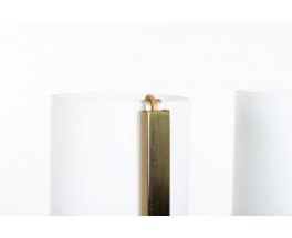 Pendant light in opaline metal and brass 1960