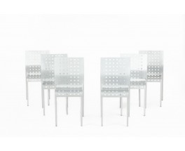 Pietro Arosio chairs model Mirandolina n2068 edition Zanotta 1990 set of 6