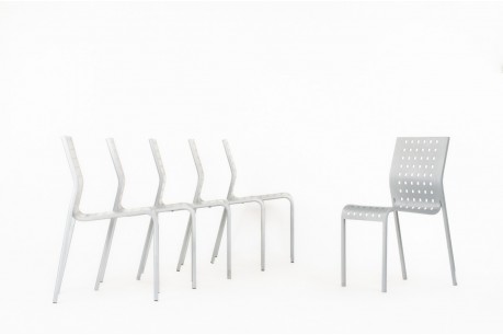 Pietro Arosio chairs model Mirandolina n2068 edition Zanotta 1990 set of 6
