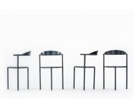 Philippe Starck chairs model Hashwood edition 3 Suisses 1987 set of 4