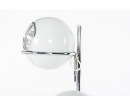 Floor lamp inspired by Gino Sarfatti marble, glass and chrome 1970