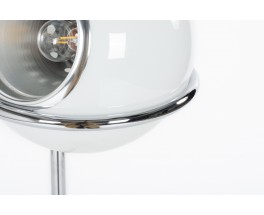 Floor lamp inspired by Gino Sarfatti marble, glass and chrome 1970