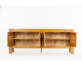 Sideboard large model in elm edition Atelier Chauvin 1980