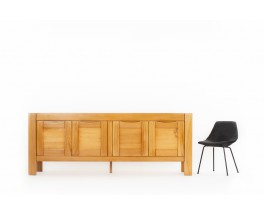 Sideboard large model in elm edition Atelier Chauvin 1980