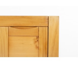 Sideboard large model in elm edition Atelier Chauvin 1980