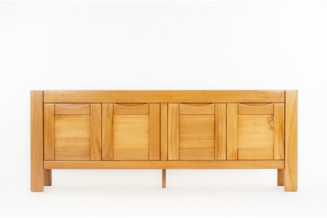 Sideboard large model in elm edition Atelier Chauvin 1980